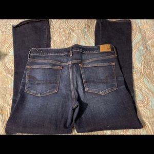 American Eagle Jean Skinny Kick Dark Denim Size 16